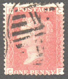 Great Britain Scott 33 Used Plate 85 - CF - Click Image to Close